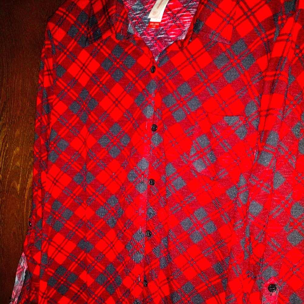 Red and black plaid shirt